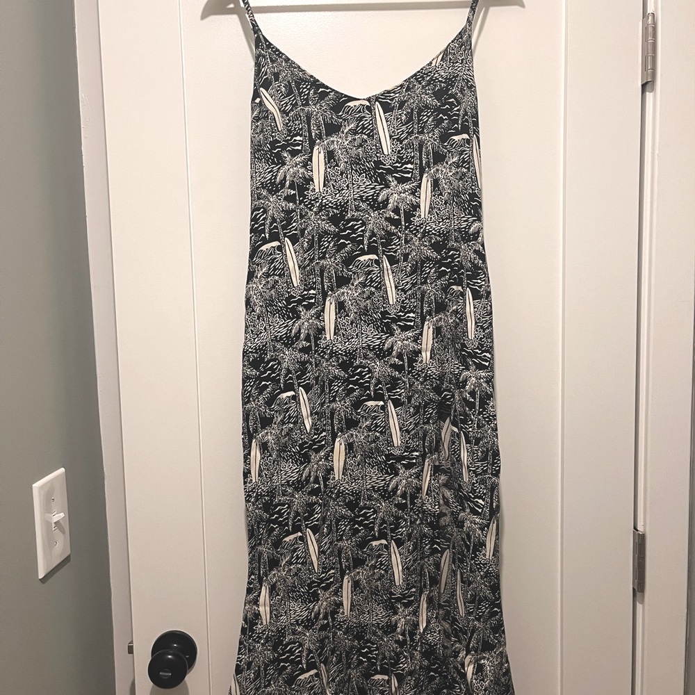 Reformation cremini slip dress in surf print